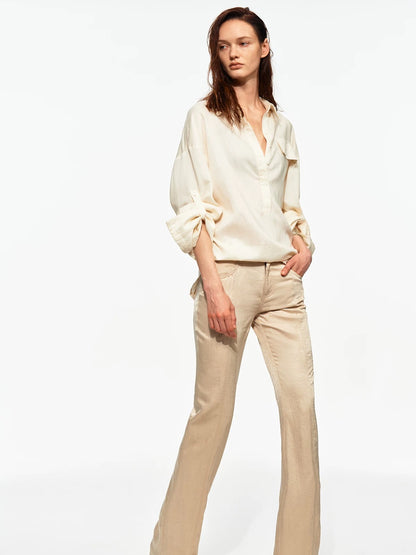 Satin Flare Pants