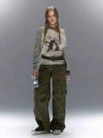Vintage Military Cargo Straight Pants