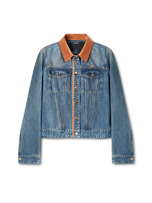Vintage Blue Plateau Patchwork Jacket