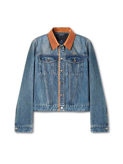 Vintage Blue Plateau Patchwork Jacket