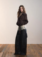 Short Double-Breasted Belted Trench Jacket