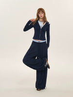 Colorblock Hoodies & Pants Set