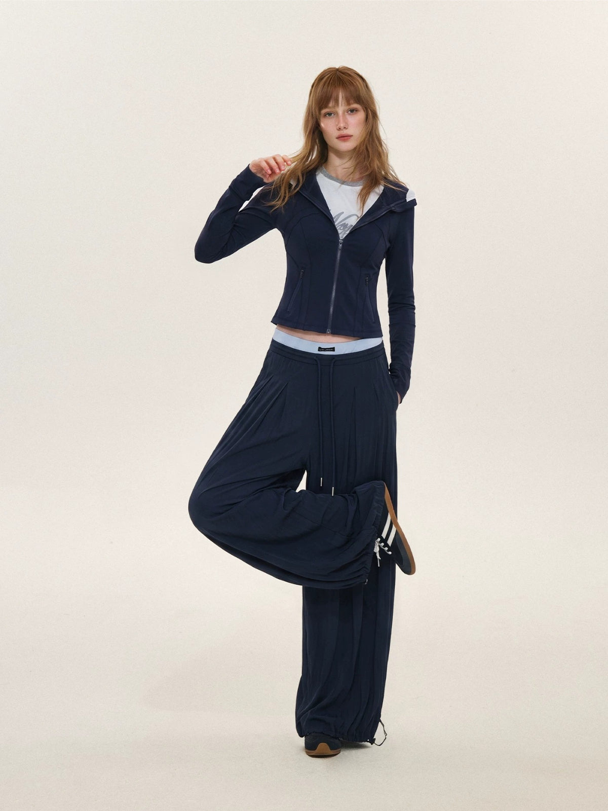 Colorblock Hoodies &amp; Pants Set