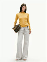 Ballet Cutout Ribbed Knit Top