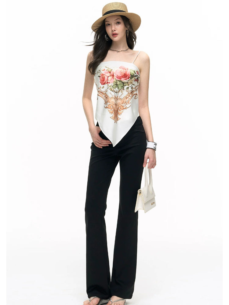 Air Garden Satin Scarf Top