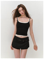 Belt Brand Embroidered Suit Skirt