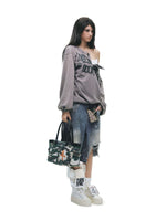 Punk Graffiti Off-Shoulder Tee