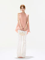 Mist Pink Beaded Halter Top