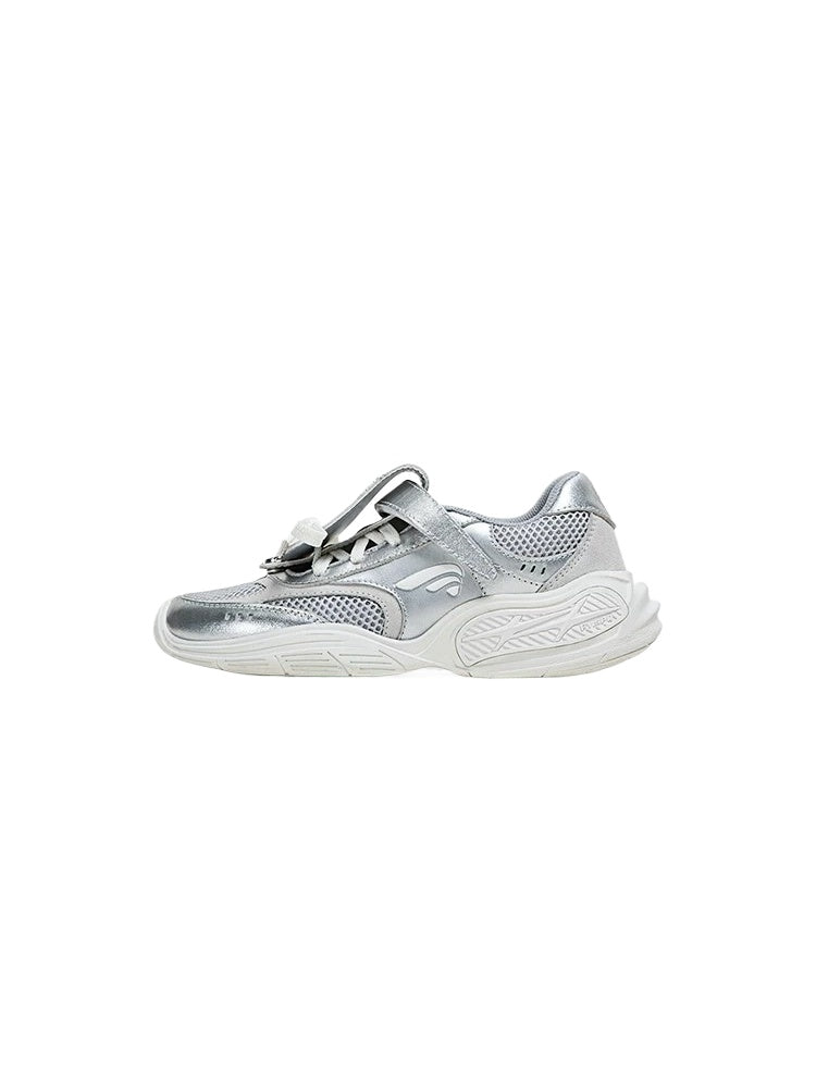 Silver Ballet Mary Jane Sneakers