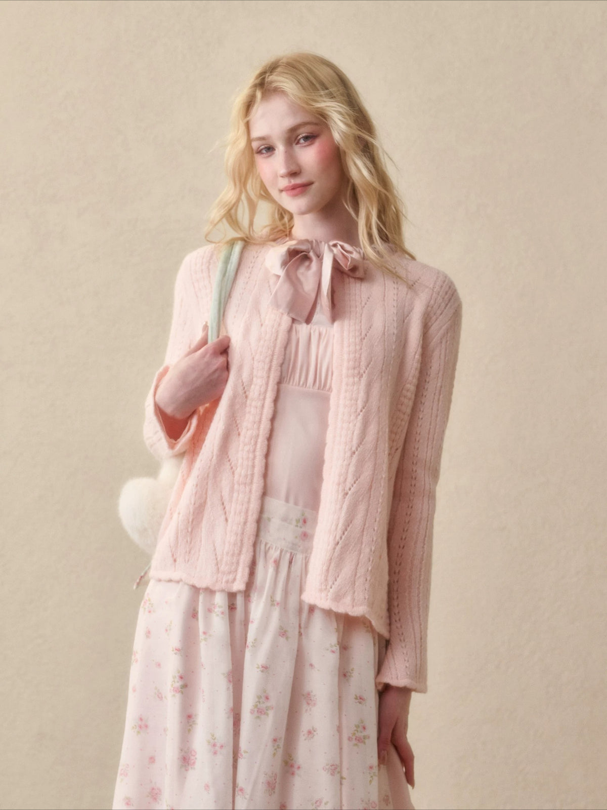 Ribbon Knit Cardigan