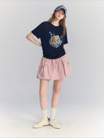 Drawstring A-Line Skirt