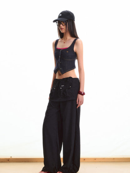 Jeans Waist-Cinching Vest Top