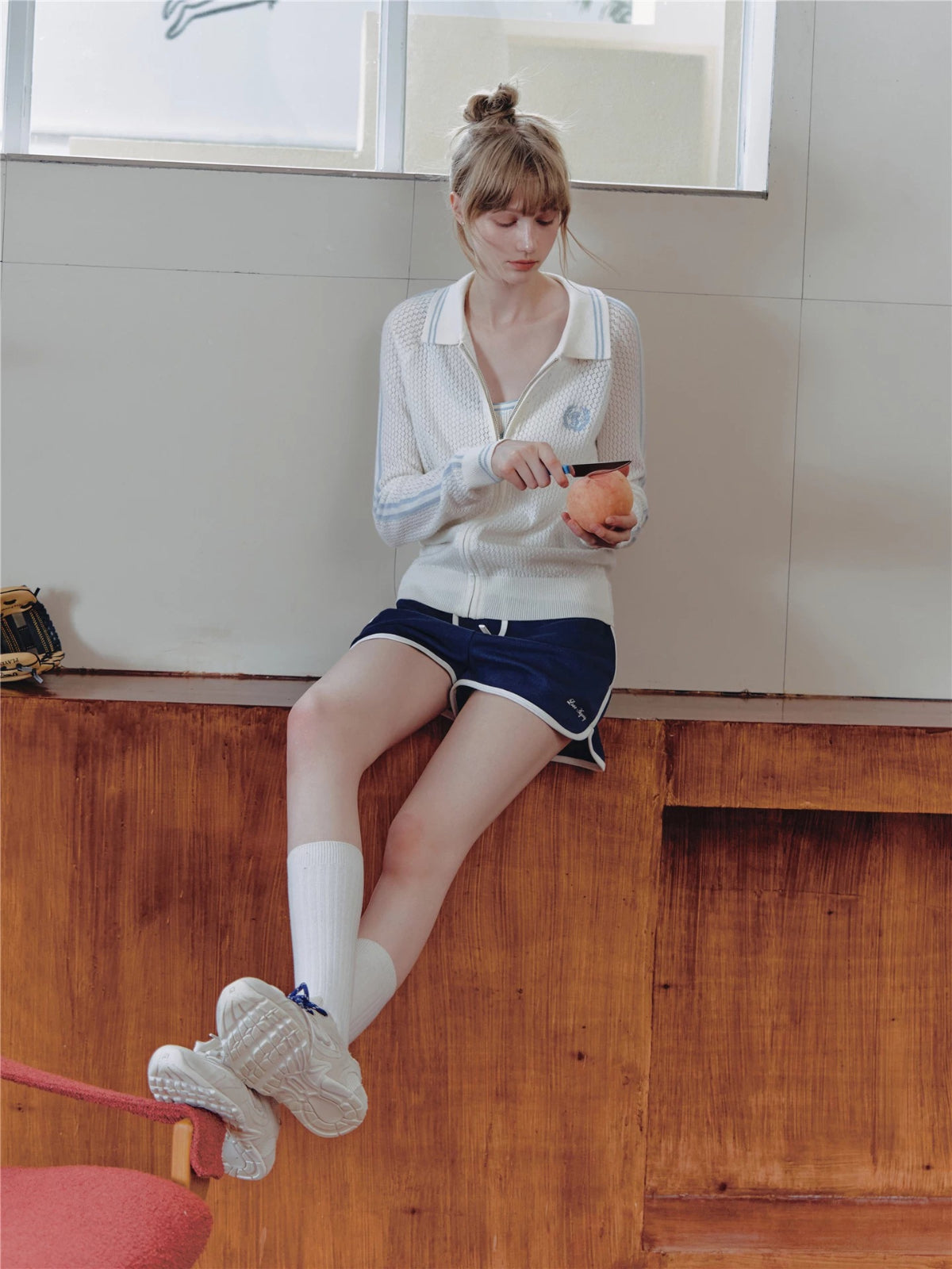 Wool Knit Zip Cardigan