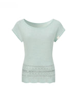 Asymmetry Linen Knit Tee