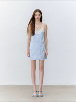 Sea Letter Lace Slip Dress