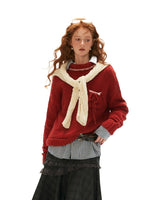 Relaxed Wool Blend Pocket Sweater