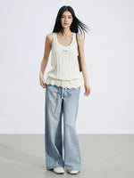 Drawstring Knit Vest
