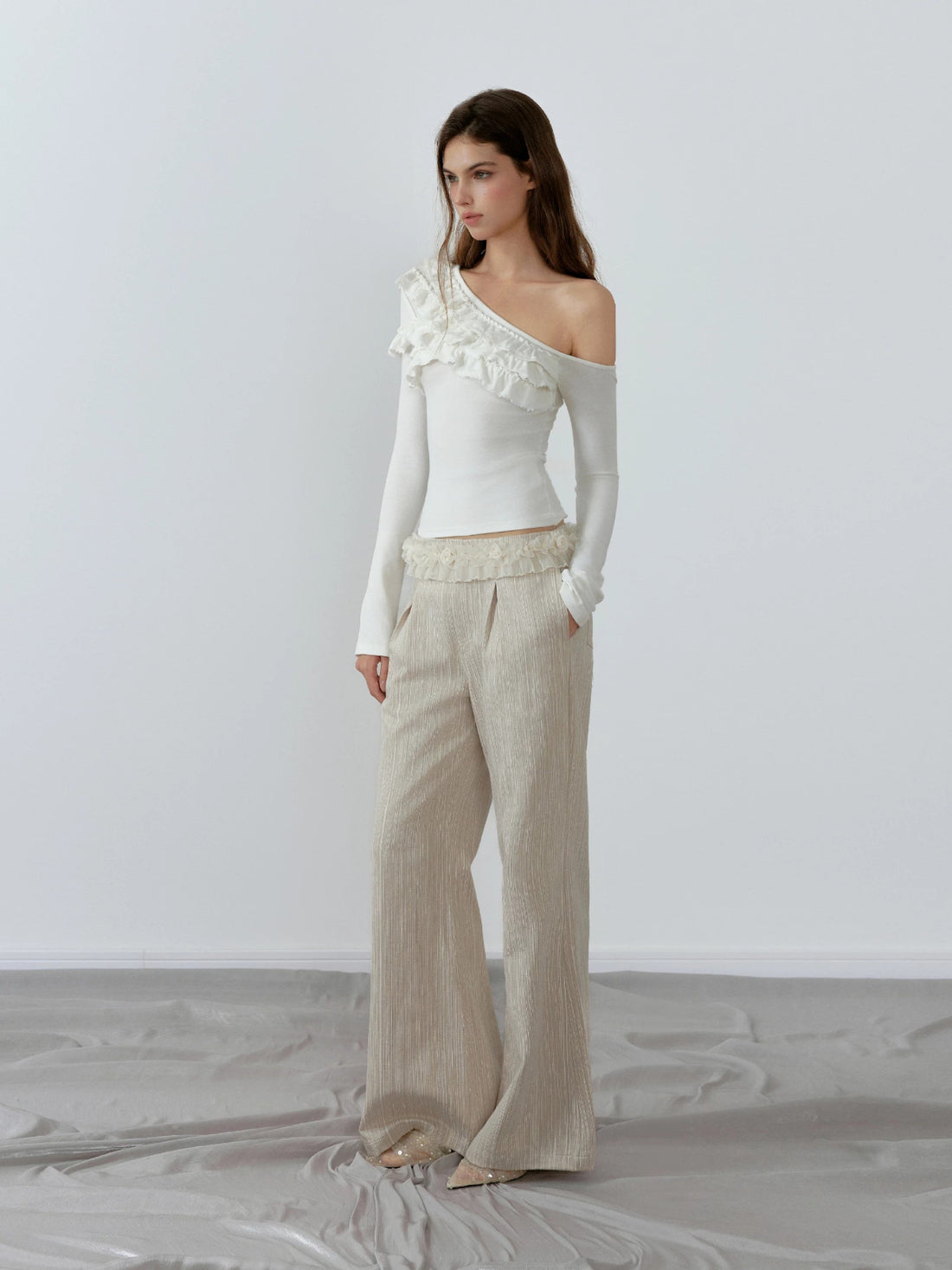 Layered Ruffle Off Shoulder Top