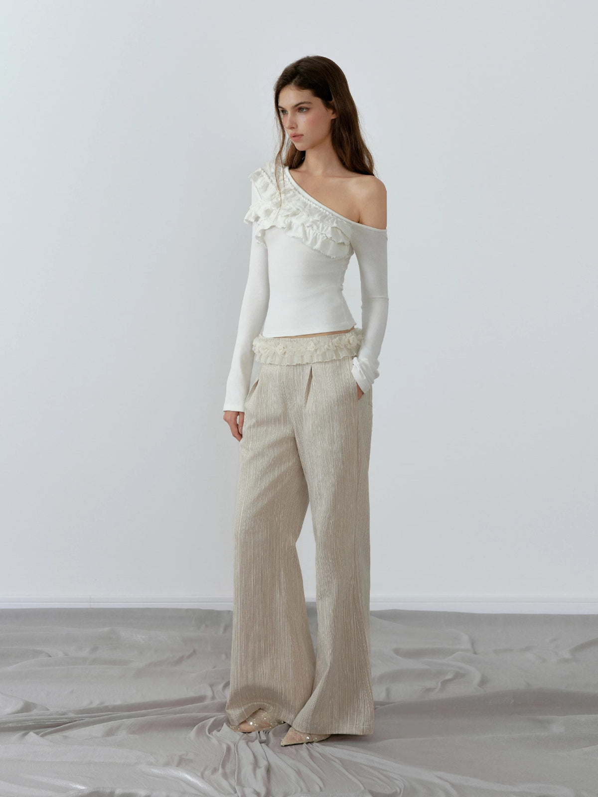 Layered Ruffle Off Shoulder Top
