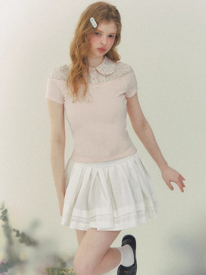 Layered Doll Collar Shirt