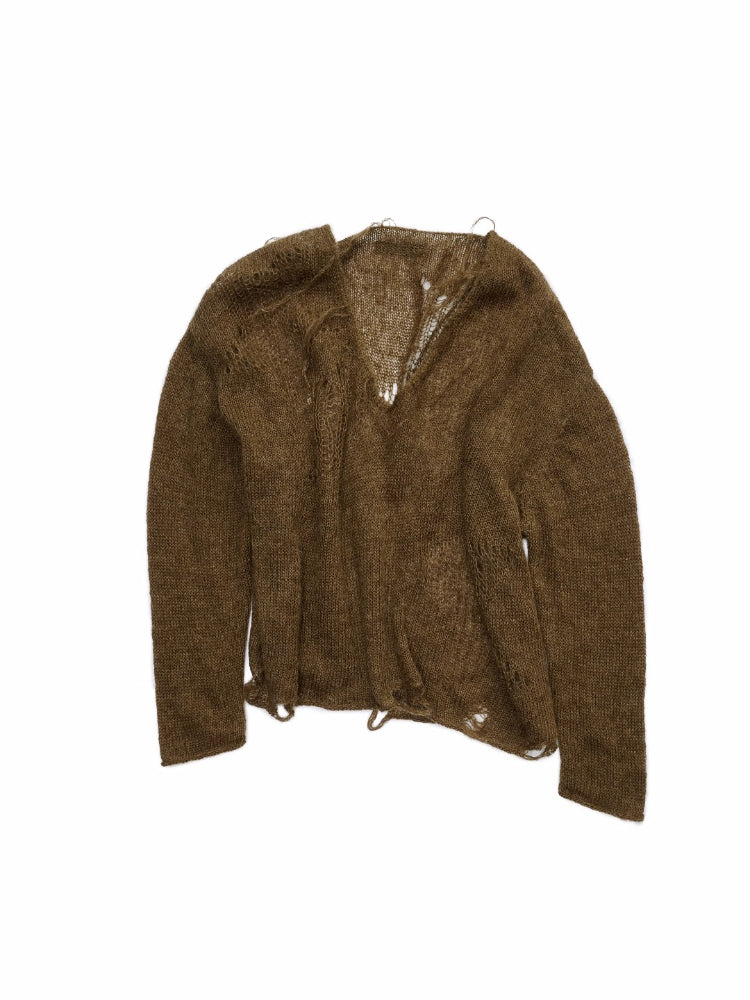 Mohair Star Cutout Sweater