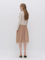 Lace Tie Tencel Wool Top