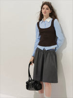 Cable Knit Vest Shirt