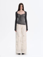 Layered Contrast Knit Top