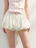 Color-Blocked Lyocell Bubble Skirt
