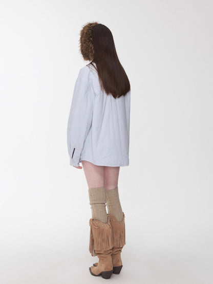 Over-the-Knee Wool Blend Ribbed Warm Leg Socks