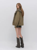 Faux Fur Trimmed Down Jacket