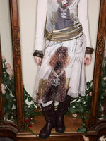 Double-Layer Chiffon Print Skirt