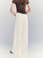 Linen Blend Wide Pants