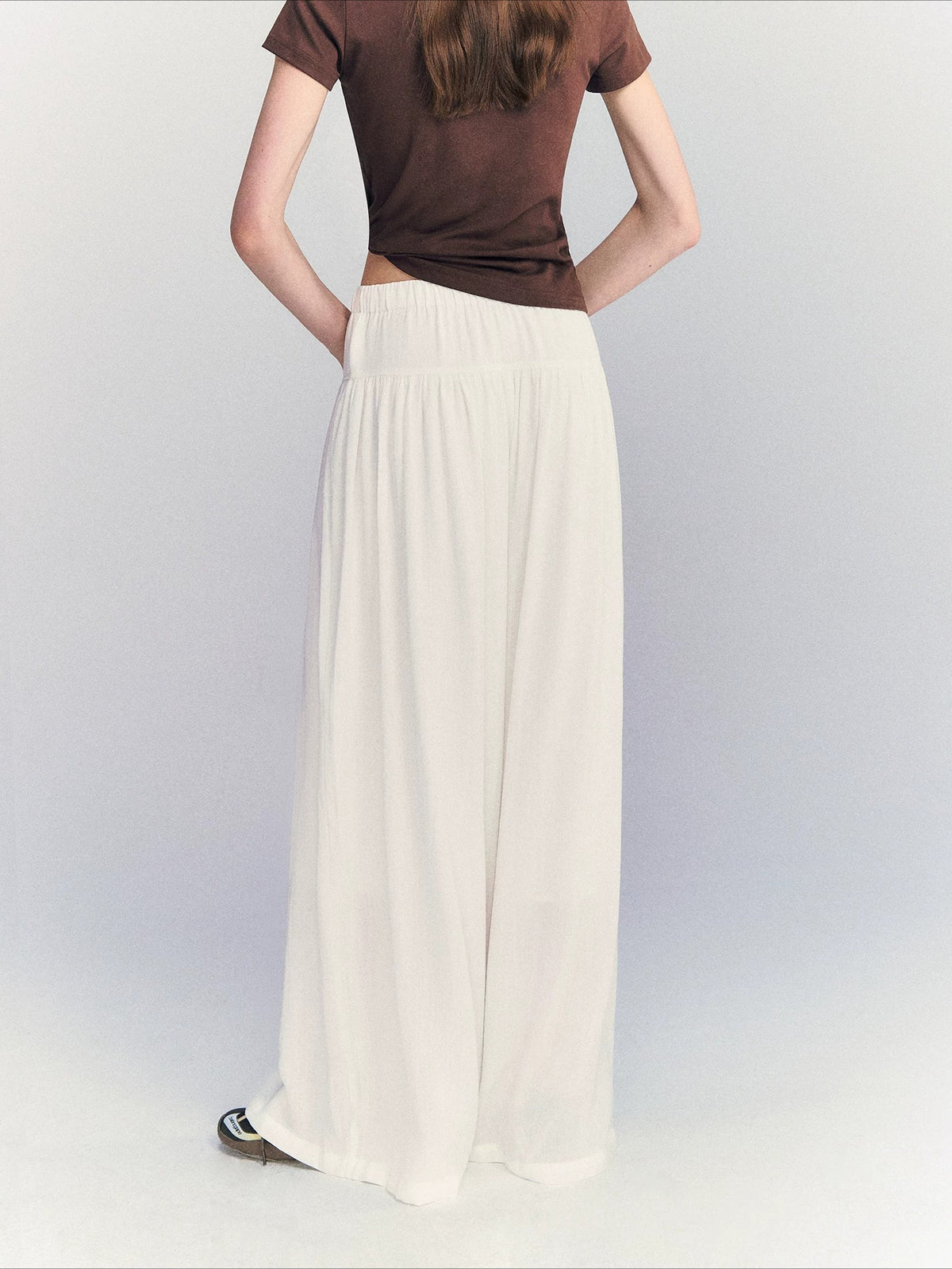 Linen Blend Wide Pants
