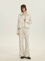 Floral Waffle Hoodie & Pants Set
