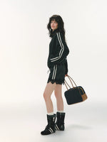 Ribbon Ruffle Drawstring Jacket