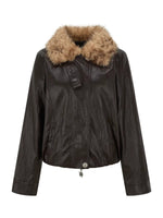 Vintage Leopard Collar PU Jacket