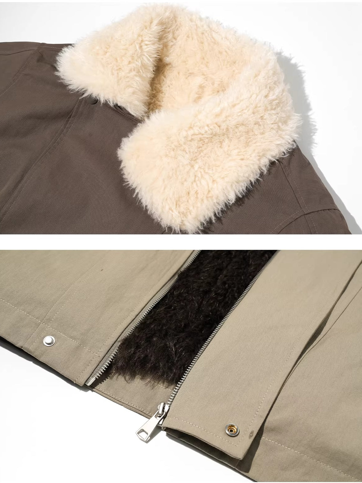 Fur Collar Drawstring Parka