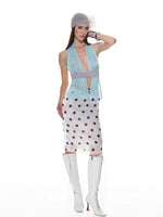 Sheer Organza Halter Top