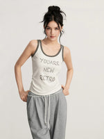 Contrast Letter Tank Top