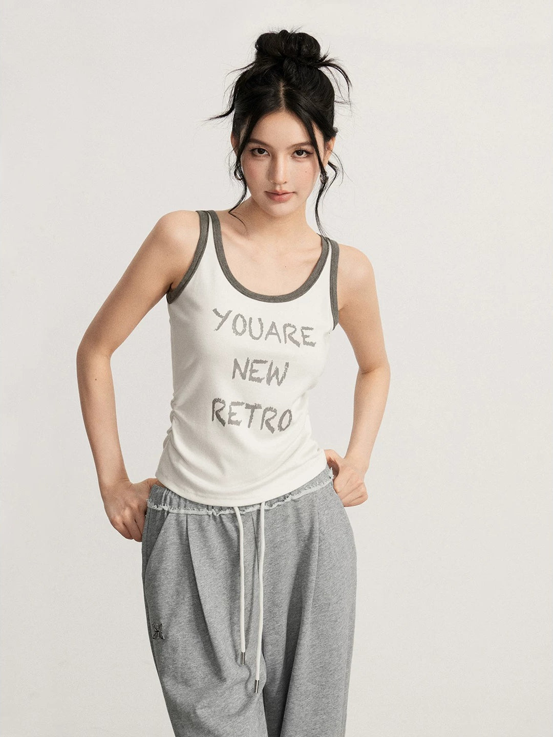Contrast Letter Tank Top