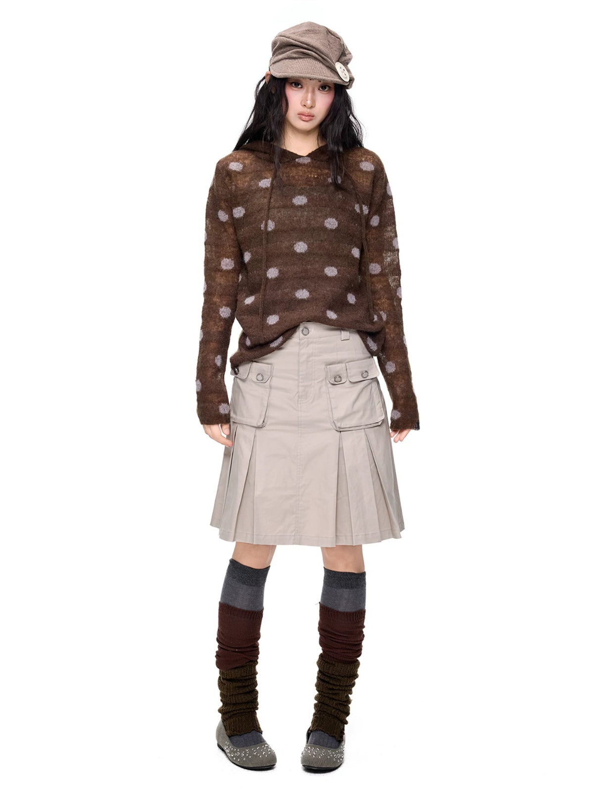 Polka Dot Mohair Hoodies