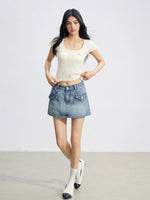 U-Neck Slim Basic Tee
