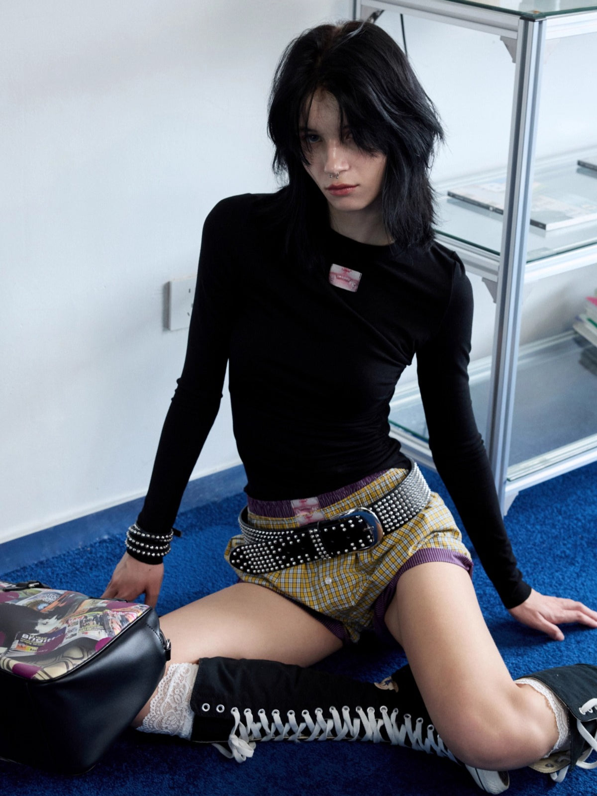 Striped Cotton Lounge Shorts