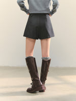Anti-exposure Applique Pocket Suit Skort