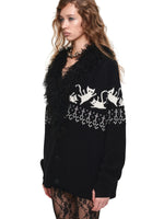 Fair Isle Cat Jacquard Cardigan