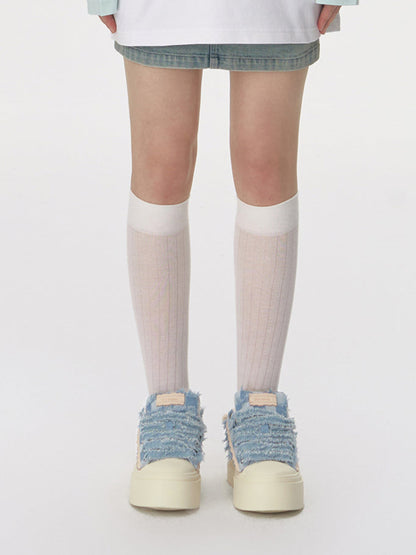 Bear Denim Badge Sneakers