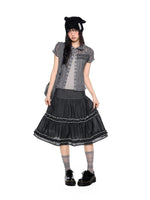 Ruffle Layered Midi Skirt
