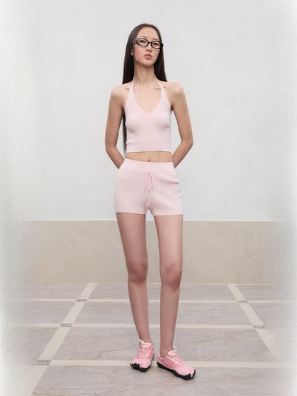 V-Neck Halter Layering Knit Vest