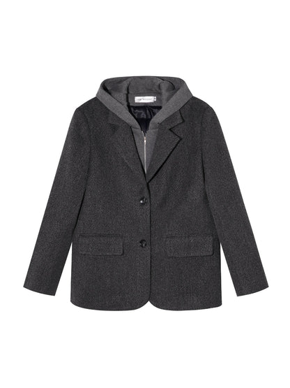 Hooded Wool Blazer